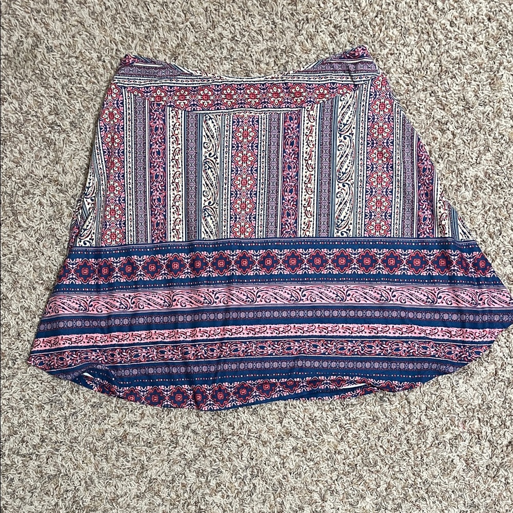 Bohemian Multicolor Patterned Skirt